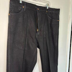 WRANGLER Cowboy Cut Mens 38x34 Black Dry Cleaned Creased Starched